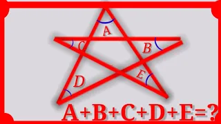 Tricky problem; Find the sum all corner angles of a 5 pointed regular star;