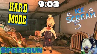 Ice scream 5 - Speedrun (9:03), hard mode