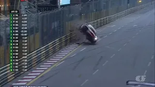 Big crash Mercedes and Lamborghini MACAU GP 68 2021