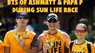 BEHIND THE SCENES OF ASHMATT WITH PAPA P DURING SUN LIFE RACE 🌞🧡 #sarahgeronimo #ashmatt