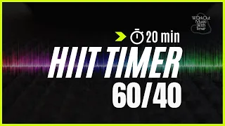 20 min Hiit timer 60 rounds and 40 sec rest - For a good training session, no more excuses | Mix 112