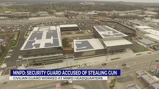 Security guard accused of stealing gun