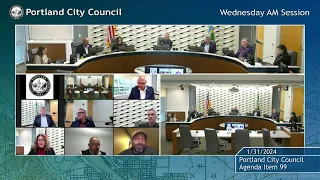 Portland City Council Meeting AM Session 1/31/24