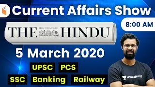 8:00 AM - Daily Current Affairs 2020 by Bhunesh Sir | 5 March 2020 | wifistudy