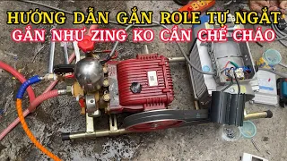 Hướng dẫn gắn role tự ngắt máy rửa xe dây đai dây curoa 1hp 2HP