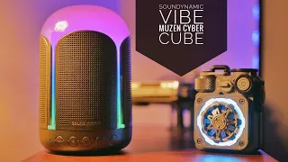 Soundynamic vibe VS Muzen Cyber Cube "COOL DESIGN SPEAKERS!!"