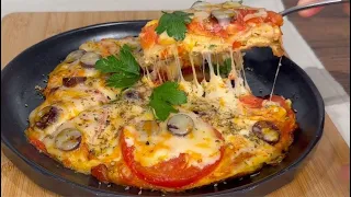 Tortilla Egg Pizza - Quick & Easy Recipe - It's Super Delicious #tortilla #egg #pizza #easyrecipe