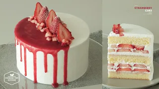 딸기향 가득~🍓 진짜 맛있는 마스카포네 크림 딸기 케이크 만들기 : Mascarpone cream Strawberry Cake Recipe | Cooking tree