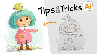 Digital Painting TIPS & TRICKS- Adobe Illustrator Vector Illustration