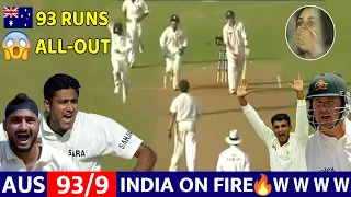 AUS ALL OUT 93/10 VS IND | INDIA VS AUSTRALIA 4TH TEST MATCH 2OO4 | MOST THRILLING MATCH EVER🔥😱