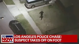 Suspects abandon car, take off on foot during police pursuit in Los Angeles | LiveNOW from FOX