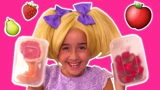 Learn Fruits With Princess Esme & Olivia 🍓 Too Many Grapes! - Princesses In Real Life | Kiddyzuzaa