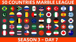 50 Countries Marble Race League Season 3 Day 7 Marble Race in Algodoo