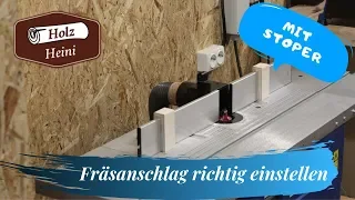 Fräsanschlag richtig einstellen für den HF50 von Scheppach