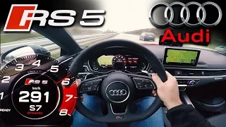 CRAZY !!! 2018 Audi RS5 2.9 V6 Bi-Turbo | TOP SPEED on German Autobahn! ✔