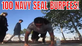 100 NAVY SEAL BURPEES- STRONGER BY THE DAY! #calisthenics #change #burpees