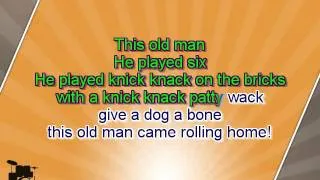 Karaoke for kids - This Old Man - key -3 - backing melody