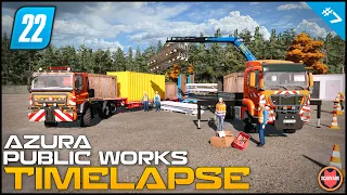 🚧 Transporting Building Materials For A New Garage ⭐ FS22 Azura Public Works Timelapse