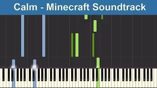 Calm - Minecraft Soundtrack - Synthesia Piano Tutorial