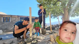 "Saleh's love for his children, a new start in building a house to protect children"