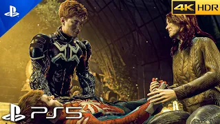 (PS5) Spider-Man 2 - Venom Harry Save Peter From Dying Scene | ULTRA Realistic Graphics [4K60FPSHDR]