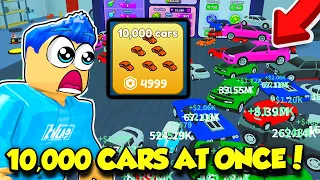 I Dropped 10,000 CARS AT ONCE AND GOT MAX MONEY AND SPEED!