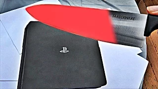 EXPERIMENT Glowing 1000 Degree KNIFE VS PS4!