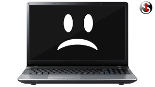The laptop is switched on, but no picture
