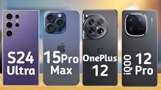 iPhone 15 Pro Max Vs Samsung Galaxy S24 Ultra Vs Vivo iqoo 12 Pro Vs Oneplus 12 || Full Compression