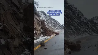 California rockslide occurs in Los Padres National Forest after recent storms | #shorts #newvideo