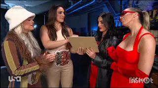 Sonya Deville, Chelsea Green, Liv Morgan & Raquel Rodriguez Backstage: Raw May 8 2023