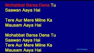 Mohabbat Barsa Dena Tu Saawan Aaya Hai - Arijit Singh Hindi Full Karaoke with Lyrics