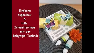 Einfache Kuppelbox & effektvolle Schmetterlinge - Babywipe-Technik - Enchanted Butterfly Stampin´Up!