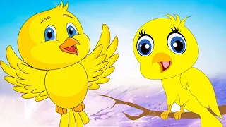 Ek Chidiya Anek Chidiya | एक चिड़िया अनेक चिड़िया | Animated Hindi Rhymes & Kids Song - Birds Rhymes
