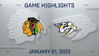 NHL Highlights | Blackhawks vs. Predators - Jan 1, 2022