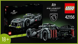 LEGO® Technic™ PEUGEOT 9X8 24H Le Mans Hybrid Hypercar (42156)[1775 pcs] Speed Build | TBB18+