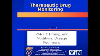 Therapeutic Drug Monitoring: Timing, and Modifying Dosage Regimens