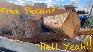 FREE Pecan into the woodyard…? Hell yeah 👍#firewood #smokingmeat #Pecan #freefirewood - 022
