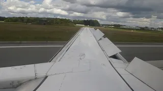 Lufthansa B737-300 "Fanhansa" - D-ABEK - landing at Rostock / Lage (RLG)