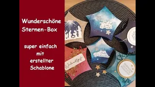 Megaschöne Stern-Box - in vielen Größen möglich - Goodie/Mitbringsel - mit erstellter Schablone - SU