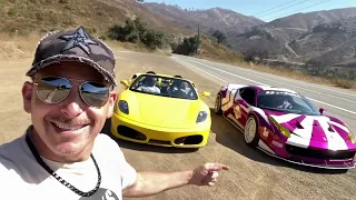 Steve's POV Liberty Walk 458 Italia Vs F430 Spider REV BATTLE w/ Valvetronic Fi EXHAUST Cat-Back