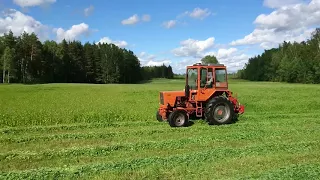 T-25 mowing hay