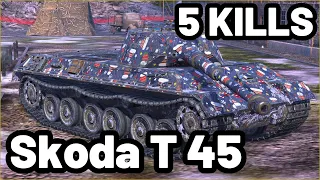 Skoda T 45 | 6K DAMAGE | 5 KILLS | WOT Blitz Pro Replays