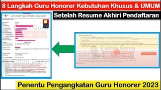 8 Langkah Guru Honorer Setelah Resume Pendaftaran PPPK Guru 2023 ~ Kebutuhan Khusus & Umum Wajib TAU