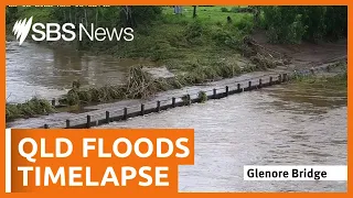 Queensland flood levels revealed in dramatic timelapse video | SBS News