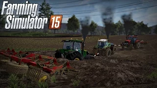 Let's Play Farming Simulator 2015 #37 Talerzowanie po rzepaku oraz wtopy