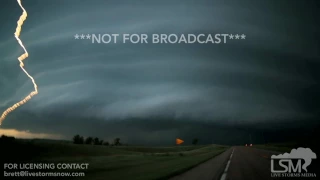 06-12-2017 Alliance, Nebraska - Otherworldly Supercell Structure, Close Lightning, Hail