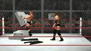 WWE '12 Brock Lesnar vs Triple H Hell in a Cell Highlight Reel