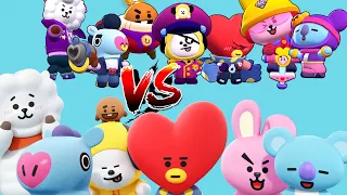 Original Vs Brawl Stars skins | Line Friends