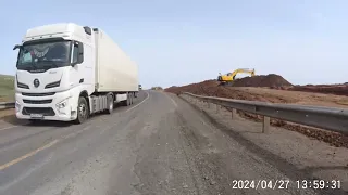 дорога Самара - Оренбург,   ремонт дороги за Переволоцким